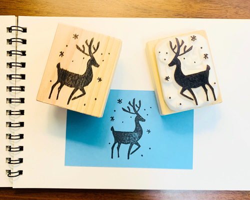 800円均一SALE トナカイの消しゴムはんこ☆クリスマス☆北欧☆ はんこ