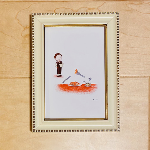 見えないお客様 ✏︎ かわいい おしゃれ イラスト コーヒー カフェ