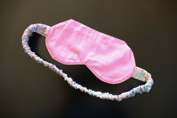小豆カイロ アイマスク ホットパック マーガレット・アニー(ピンク) 温活 リラックスグッズ 布小物 布雑貨　 3枚目の画像