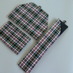 メンズ 扇子袋 (23cm用) ティッシュケース マスクカバー リバティ タータンチェック 布小物 布雑貨 父の日ギフト 1枚目の画像