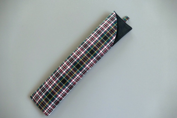 メンズ 扇子袋 (23cm用) ティッシュケース マスクカバー リバティ タータンチェック 布小物 布雑貨 父の日ギフト 3枚目の画像