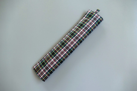 メンズ 扇子袋 (23cm用) ティッシュケース マスクカバー リバティ タータンチェック 布小物 布雑貨 父の日ギフト 4枚目の画像