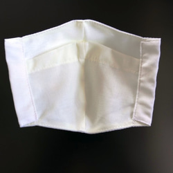 【夏マスク】ポケット付立体マスク2枚【東レ クールビズライニング】大人普通サイズ 日本製 白 ホワイト 布小物 真夏清涼 2枚目の画像