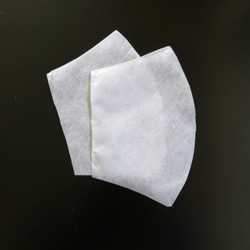 【夏マスク】ポケット付立体マスク2枚【東レ クールビズライニング】大人普通サイズ 日本製 白 ホワイト 布小物 真夏清涼 6枚目の画像