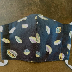 【1枚限定出品】幼児 リバティプリント コーデュロイ  キッズ リトル・リーフ 布マスク 立体  冬 マスク 3枚目の画像