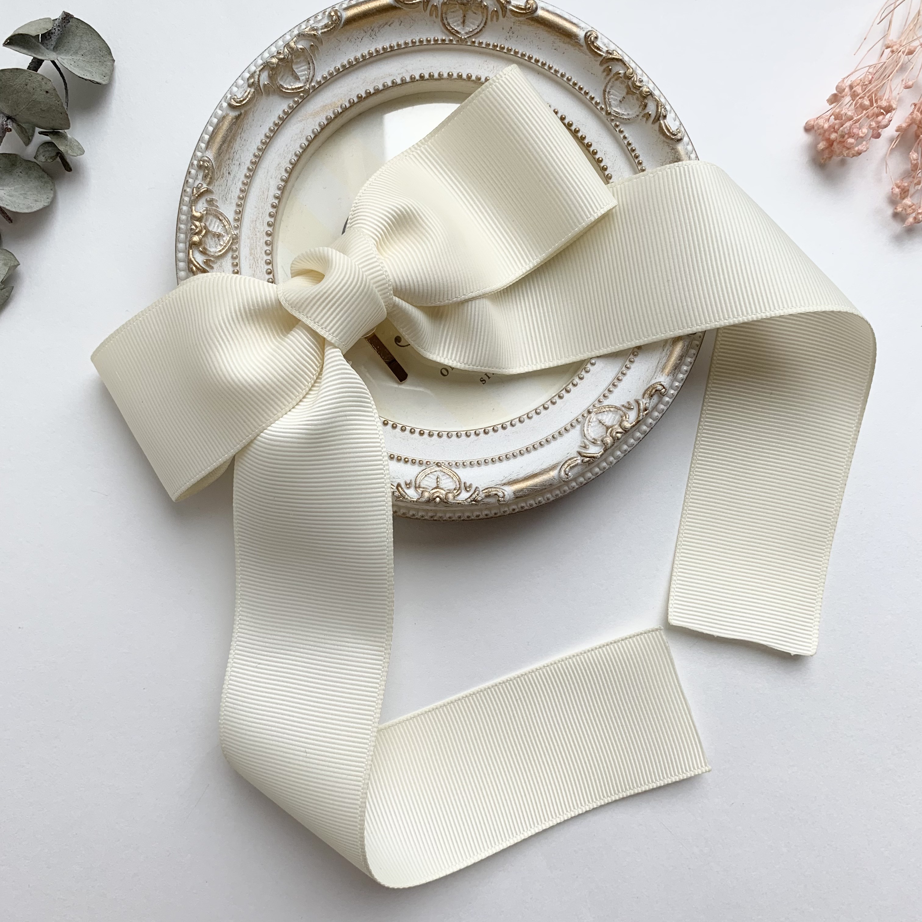 確認　たらりんヘアリボン ヘアゴム　華やかリボン　1207　ラインストーン　紺 確認 たらりんヘアリボン ヘアゴム 華やかリボン 1207 ラインストーン 紺