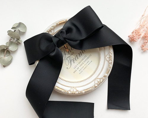 ブラックリボンヘアアクセサリー dd9dfe3c29dcae790d625422a93b43