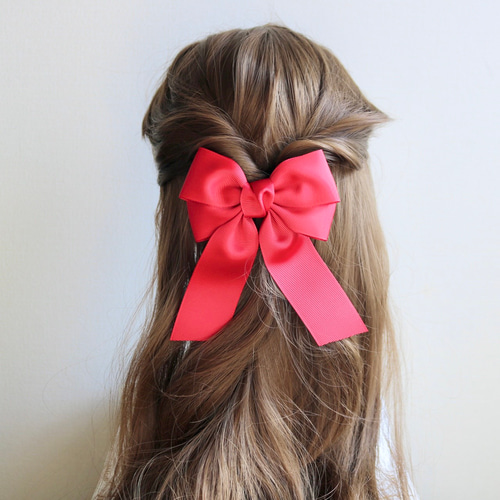 ビッグリボンバレッタ*ヘアピン*ヘアアクセサリー*ブラック