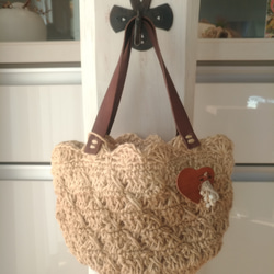 古布の筒描刺し子山ぶどうカゴバッグ 本革 かごバッグ secca 通販