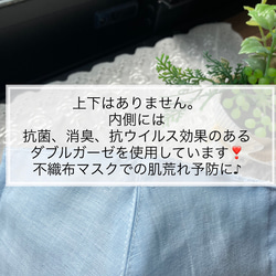 2way♪お肌に優しい♪不織布マスクカバー☆　抗菌、消臭、抗ウイルス　　☆水色❣️ 【マスクカバー2021】 5枚目の画像