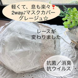 2way♪お肌に優しい♪不織布マスクカバー☆　抗菌、消臭、抗ウイルス　　☆グレージュ❣️【マスクカバー2021】 1枚目の画像