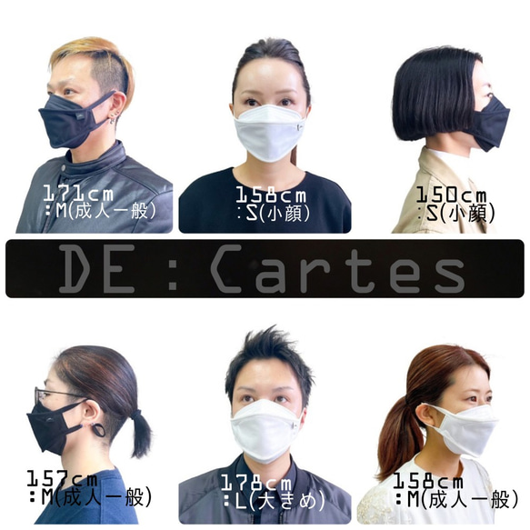 対空間∞DE:Cartes（デカルト）―微粒子99％フィルター内蔵ダイヤモンド形状マスク― 4枚目の画像