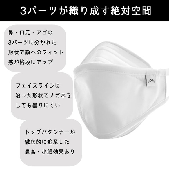 対空間∞DE:Cartes（デカルト）―微粒子99％フィルター内蔵ダイヤモンド形状マスク― 7枚目の画像