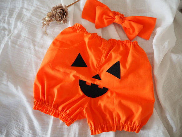 ハロウィン♡ベビーかぼちゃパンツ　80-90cm用 1枚目の画像