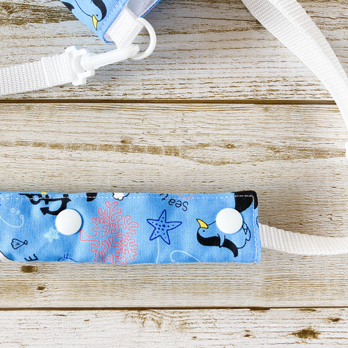 受注生産】肩紐カバー付き海の生き物柄 水筒ケース スケーター470mlの