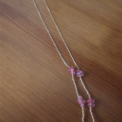 桜色のグラスコード（ストロベリークオーツ、２ｗａｙ） 2枚目の画像
