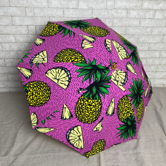 アフリカ布日傘 *pink pineapple* 3枚目の画像
