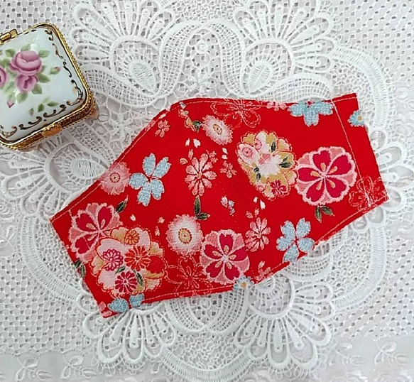 プロフ必読‼︎ ハンドメイドマスク和柄特大サイズ‼︎ 扇子柄現品限り