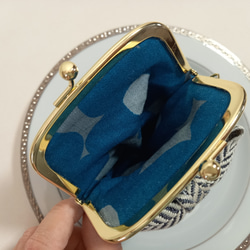 《受注制》【春財布】リボンのブローチ付き☆がま口財布(花柄) 3枚目の画像