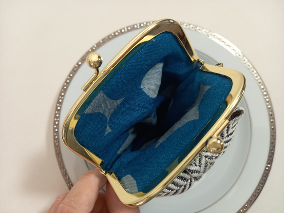 《受注制》【春財布】リボンのブローチ付き☆がま口財布(花柄) 3枚目の画像