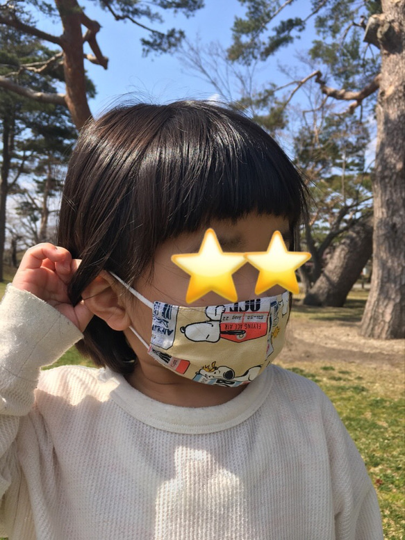 幼児用立体マスク　グリーン系コアラ&おまかせ布2枚セット 6枚目の画像