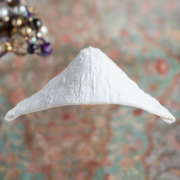 PSNY蕾絲白色風格2（v2）花粉黃沙可水洗過濾3D成人美麗口罩L75 第5張的照片