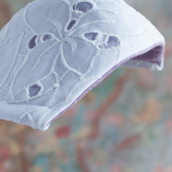 PSNY 送料無料 白 レース 花粉 不織布フィルター 立体 美人 上品 マスク カンパ・ホワイト・シルエット-CP01 3枚目の画像
