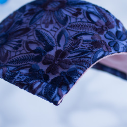 PSNY シャウエン・ブルーベルベット レース 花粉 黄砂 不織布フィルター入り 立体 大人用 ドレス マスク CH5 4枚目の画像