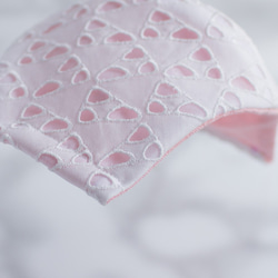 PSNY レース トライアングル・ピンク 花粉 黄砂 洗える不織布フィルター入り 立体 マスク 送料無料 LC01 4枚目の画像