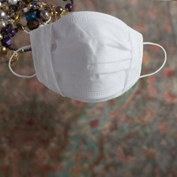 PSNY 2way蕾絲白色Lombus花粉無紡布過濾3D成人豪華口罩LW8t 第6張的照片
