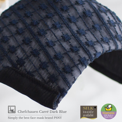 PSNY 包郵 舍夫沙萬 Carré 深藍色絲綢 100% 絲綢不織布過濾美麗面膜 CH10 第4張的照片