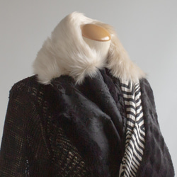 PSNY White &amp; Black Eco Fur 4 Color Snood Neck Warmer Faux Fu 第7張的照片