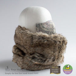 PSNY 面罩和圍巾套裝 ★ Paisley x Paisley Filtered Mask Eco Fur Faux Fur 第5張的照片