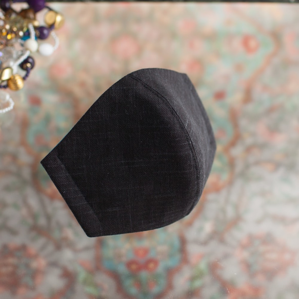 PSNY ベーシック コットン・ブラック＆ラベンダー 花粉 黄砂 不織布フィルター 立体 大人用 美しい マスク CB4 2枚目の画像
