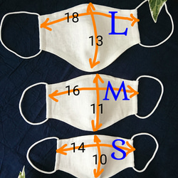 夏マスク★ブラックリネン★立体マスク【送料込・受注制作】サイズが選べます 7枚目の画像