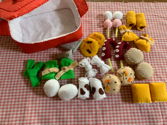 35 フェルトままごと　おでん　オーダーページ 35 フェルトままごと おでん オーダーページ こんにゃく スポンジ