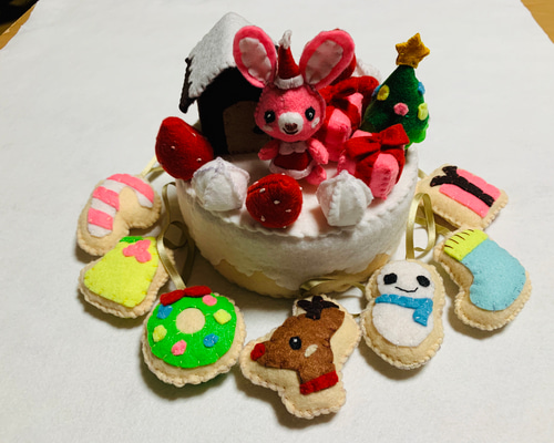 ＊フェルト おままごと＊  クリスマスケーキ フェルトおままごと クリスマスケーキ - メルカリ