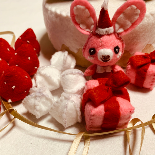 受注制作フェルトままごと クリスマスケーキ＆オーナメント おもちゃ