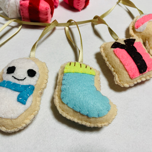 受注制作フェルトままごと クリスマスケーキ＆オーナメント おもちゃ