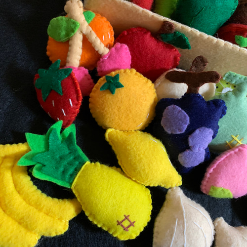 受注制作フェルトままごと 野菜＆果物51点 おもちゃ・人形 ぶー