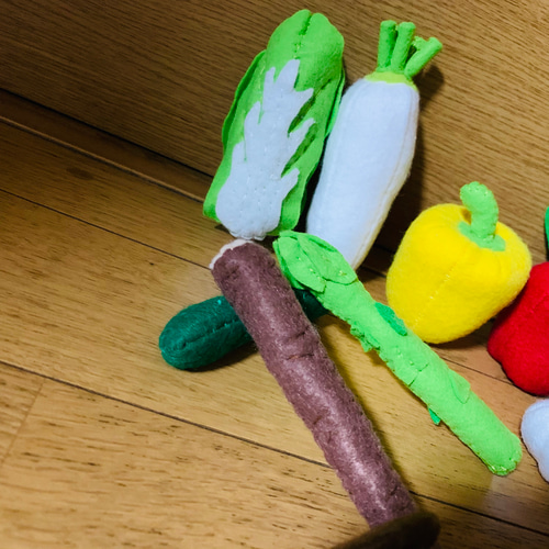 フェルト立体野菜② おもちゃ・人形 ぶーにゃん 通販 11777907｜Creema