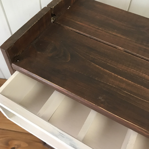 ハンドメイド アンティーク風刺繍糸収納棚（37室） 糸・ミシン糸 Saku