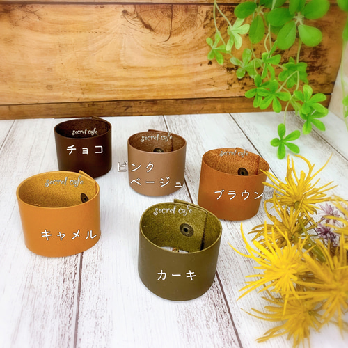 巻くだけ簡単 レザーのポニーフック/本革/シンプル ポニーフック