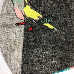 鳥 お得 2枚セット Wガーゼ 秋 マスク 内側Wガーゼ (636)  綿100 可愛い セキセイインコ オカメ ボタン 8枚目の画像