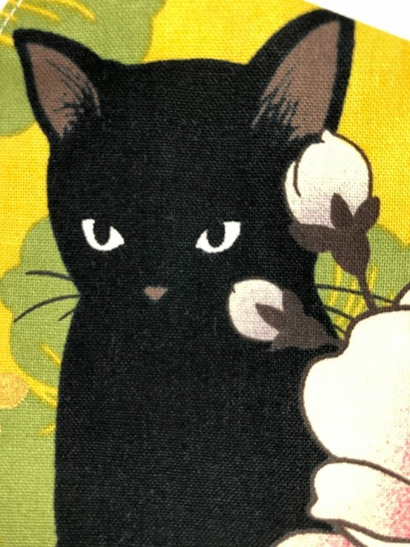 Creema限定　ネコ 立体 マスク Wガーゼ  (618)  猫 花 綿100 内側Wガーゼ 3枚目の画像