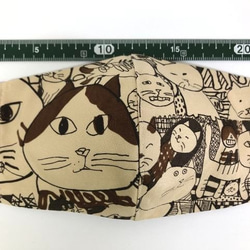 猫 立体 大判 マスク 内側Wガーゼ (757) Creema限定  デザイナーズ  ねこ 3枚目の画像