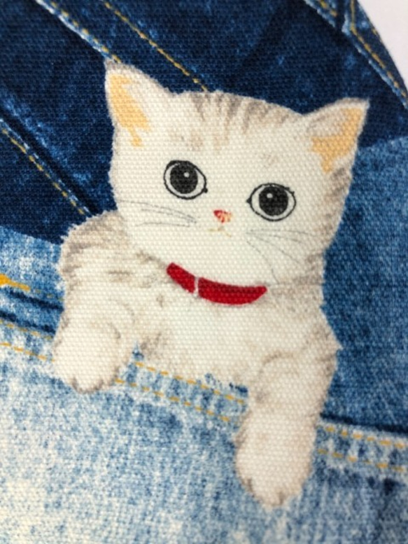 Creema限定 猫 マスク  内側Wガーゼ 立体 マスク 可愛い 子ネコ   (763) 綿100 4枚目の画像