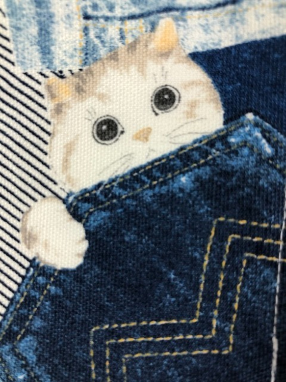 Creema限定 猫 マスク  内側Wガーゼ 立体 マスク 可愛い 子ネコ   (763) 綿100 5枚目の画像