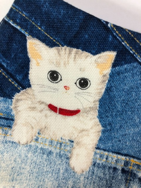 Creema限定 猫 マスク  内側Wガーゼ 立体 マスク 可愛い 子ネコ   (1120) 綿100 5枚目の画像