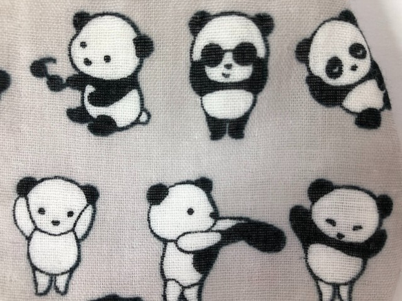 Creema限定 ぱんだ 全面Wガーゼ  立体  マスク (898)   可愛い パンダ 5枚目の画像